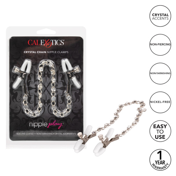 Crystal Chain Nipple Clamps