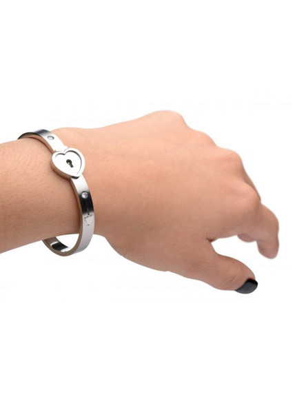 Cuffed Locking Bracelet & Key Necklace