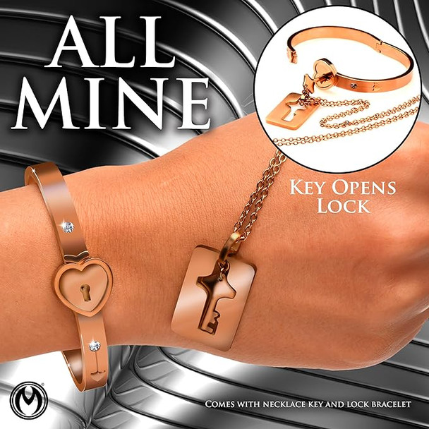 Cuffed Locking Bracelet & Key Necklace