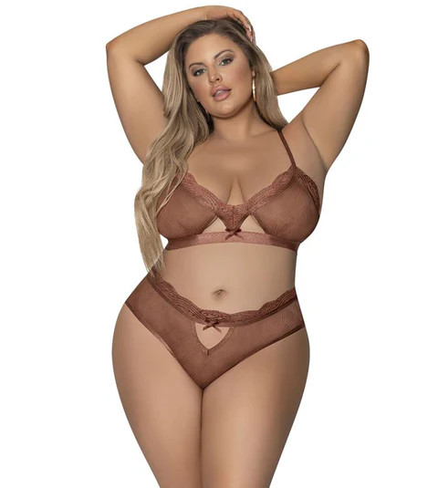 Caramel Kiss Bralette & Open Back Panty