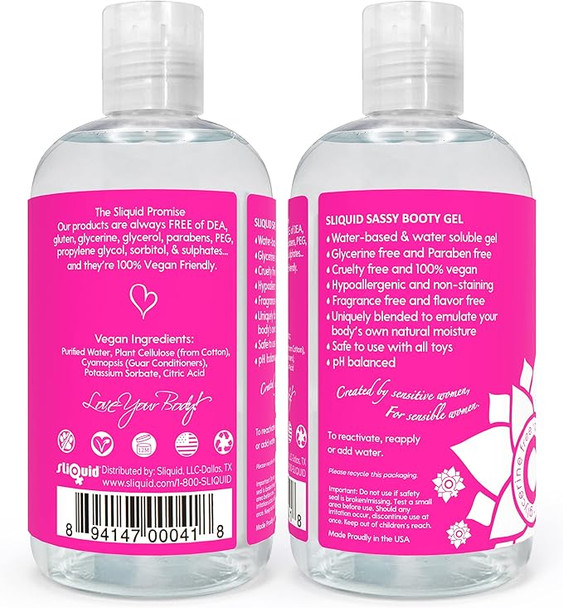Sassy Booty Gel Water Based Lubricant