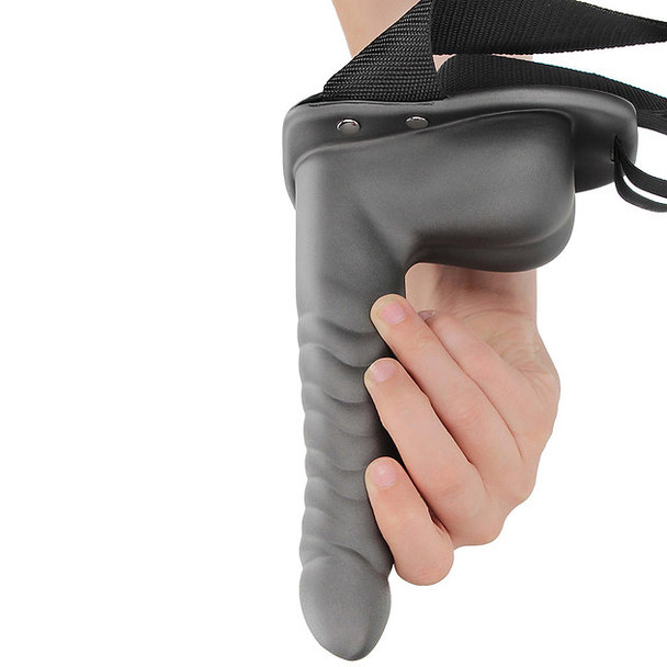 8" Hollow Strap-On With Balls