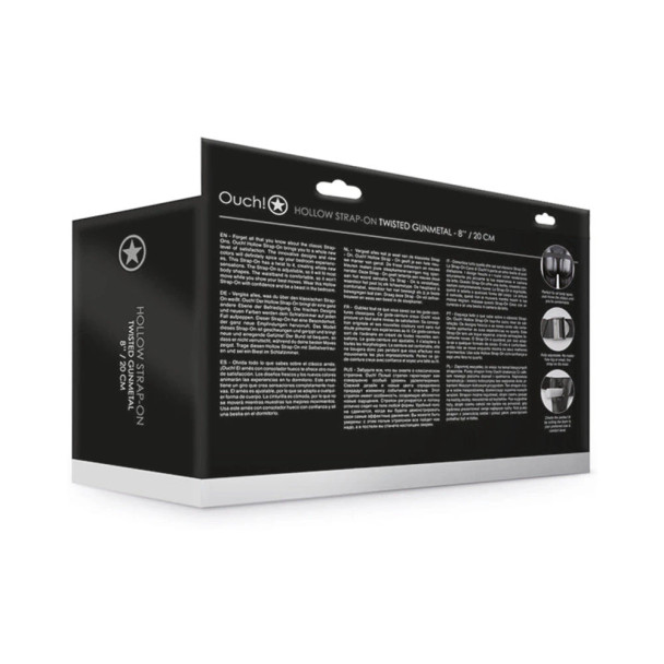 8" Hollow Strap-On With Balls