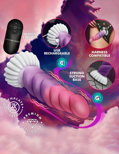 Cloud Rider Vibrating Silicone Dildo