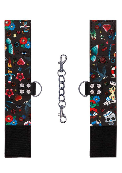 Tattoo Printed Ankle Cuffs