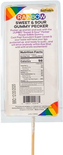 Sweet & Sour Gummy Pecker Lollipop