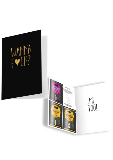 Naughty Notes Greeting Card w/ Lubes - Wanna