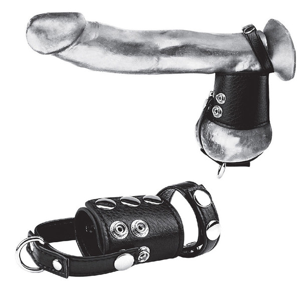 Cock Ring w/ 2" Ball Stretcher & Weight Ring