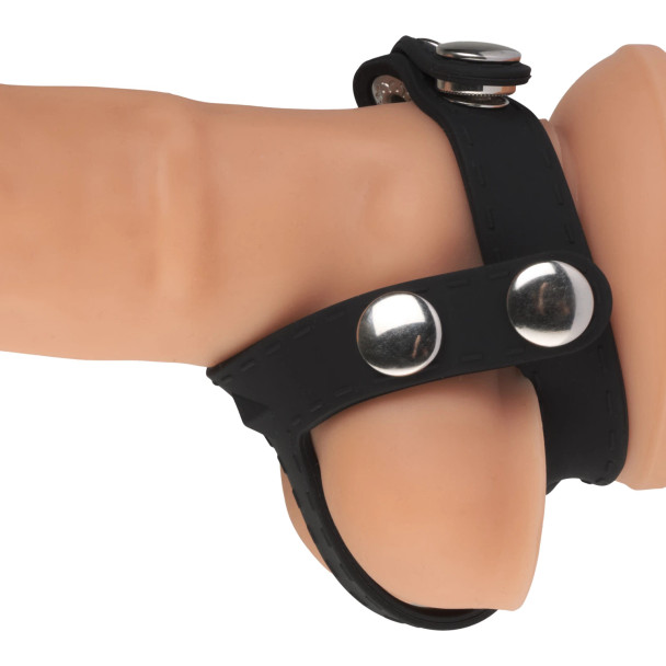 Silicone T-Style Cock Ring w/ Ball Divider