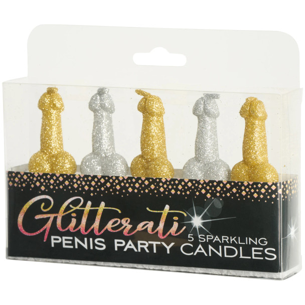 5 Sparkling Penis Party Candles