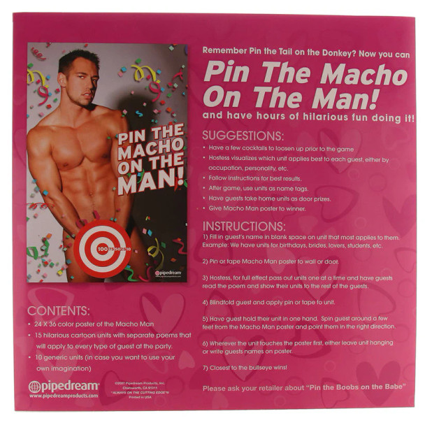 Pin The Macho On The Man Game