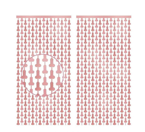 Penis Party 2pc Metallic Curtains
