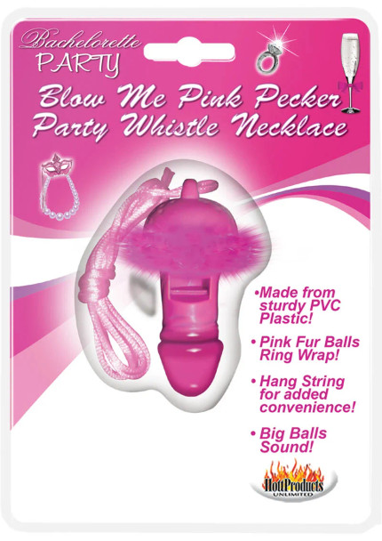 Pink Pecker Whistle Necklace