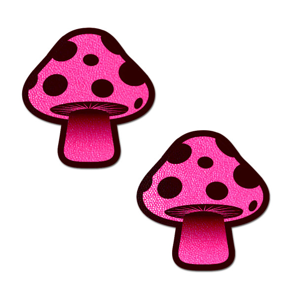 Neon Pink Mushroom Nipple Pasties
