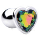 Small Rainbow Heart Anal Plug