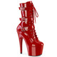 Lace-Up Buckle Ankle Boot (Red)
