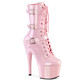 Lace-Up Buckle Ankle Boot (Pink)