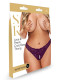 Lace and Pearls Crotchless Thong-Purple