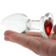 Red Heart Gem Glass Plug Set