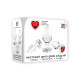 Red Heart Gem Glass Plug Set