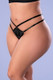 Liquid Onyx Crotchless Panty