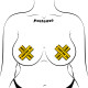 Crossed Caution Tape Nipple Pasties