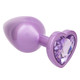 Amethyst Heart Plug Large