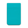A Lycra Phone Wallet in a vibrant turquoise color, featuring a sleek design with a pocket for holding cards or cash.