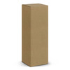 A tall, plain brown cardboard box with a rectangular shape and a closed lid. It has no logos or branding.