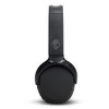 A pair of black Skullcandy Riff 2 wireless headphones with a logo on the headband.