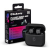 Black Skullcandy Mod TWS earbuds in a charging case, displayed with packaging showcasing its features and branding.
