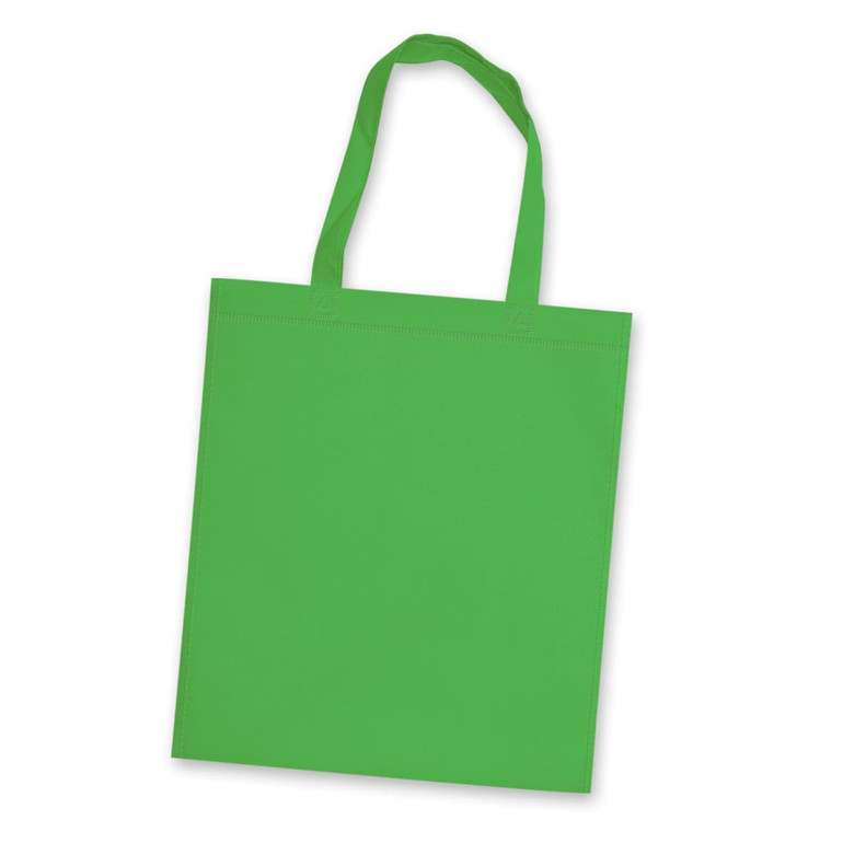 A bright green Viva Tote Bag with sturdy handle straps.