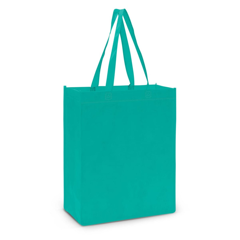 A teal Avanti Tote Bag with sturdy handles and a structured design, suitable for carrying various items.