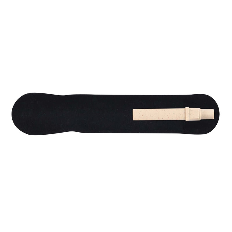 A Matador Eco Pen displayed on a black background, showcasing its minimalist design and eco-friendly materials.