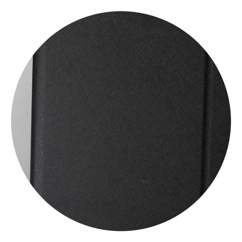 A black tablet case with a textured finish, featuring a logo. Suitable for protecting tablets.