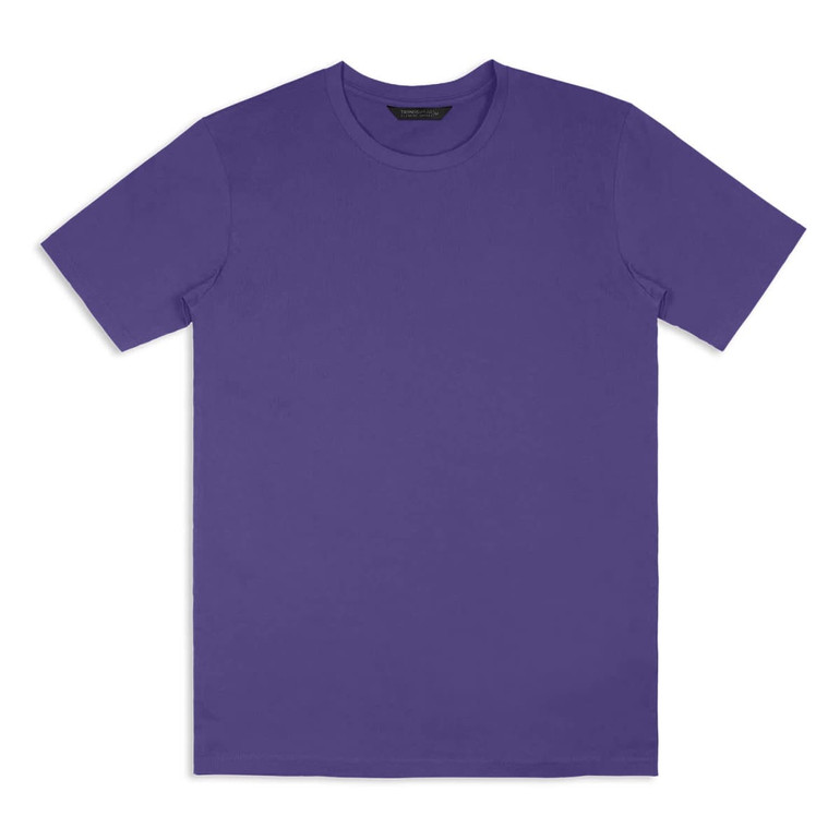 A unisex TRENDSWEAR Element T-shirt in vibrant purple with a plain design and a brand logo.
