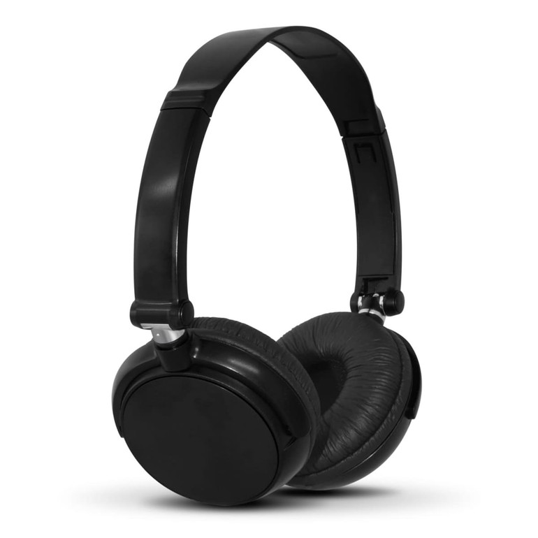 Pulsar Headphones in black, featuring a sleek design with padded ear cups and an adjustable headband.