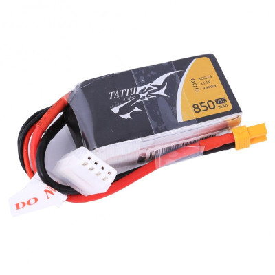 Tattu 850mAh 11.1V 45C 3S1P Lipo W/ XT-30 Tattu 850mAh 11.1V 45C 3S1P Lipo W/ XT-30