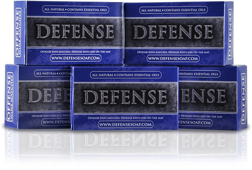 Defense Soap 4 Ounce Bar (Pack of 5) - 100 Percent Natural Pharmaceutical Grade Tea Tree Oil and Eucalyptus Oil