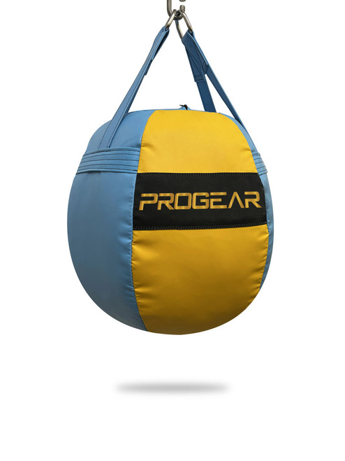 Progear Punching Bag Wrecking Ball Type Filled(YELLOW-LIGHT BLUE)