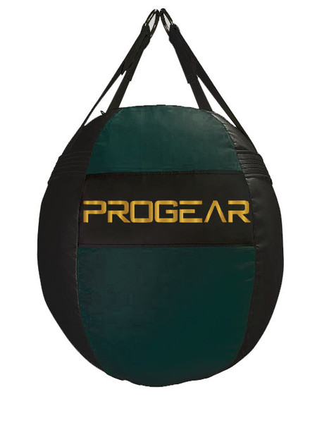 PROGEAR PUNCHING BAG WRECKING BALL TYPE FILLED(BLACK GREEN)