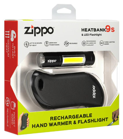Zippo Heat Bank Rechargeable Hand Warmer & Flashlight