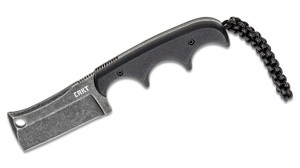 Minimalist Cleaver Blackout Neck Knife