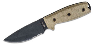 RAT-3 Utility Knife Combo Blade Micarta Handles