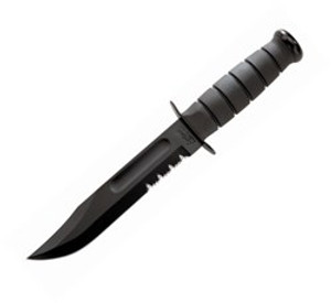 Fighting/Utility Serrated w/ Leather