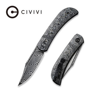 Appalachian Drifter Slip Joint Knife with Layered Gray G10 and Rose Pattern Carbon Fiber Handle C2015DS-1