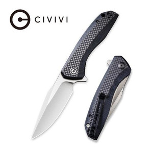 Baklash Folding Knife with Black G10 with Carbon Fiber Overlay Handle C801D