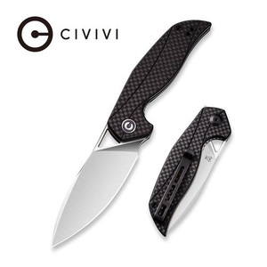 Anthropos Folding Knife with Black G10 with Carbon Fiber Overlay C903C