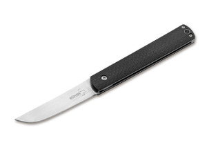 Wasabi CF Folding Knifed with Satin Blade and Carbon Fiber Handles 01BO632