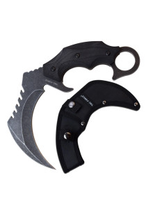 FIXED BLADE KNIFE WITH STEEL BLACK KARAMBIT BLADE AND G10 HANDLE TF-FIX016BK